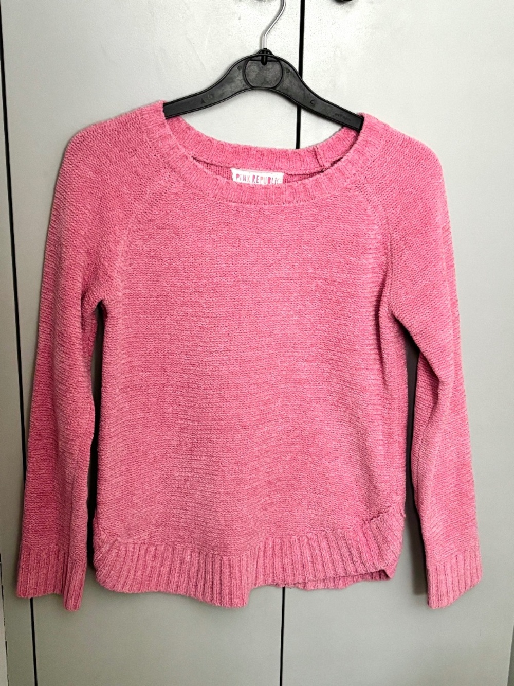 Pink Republic Girls Sweater Pink Knit Crew Neck Long Sleeve‎ COZY Soft M 10/12